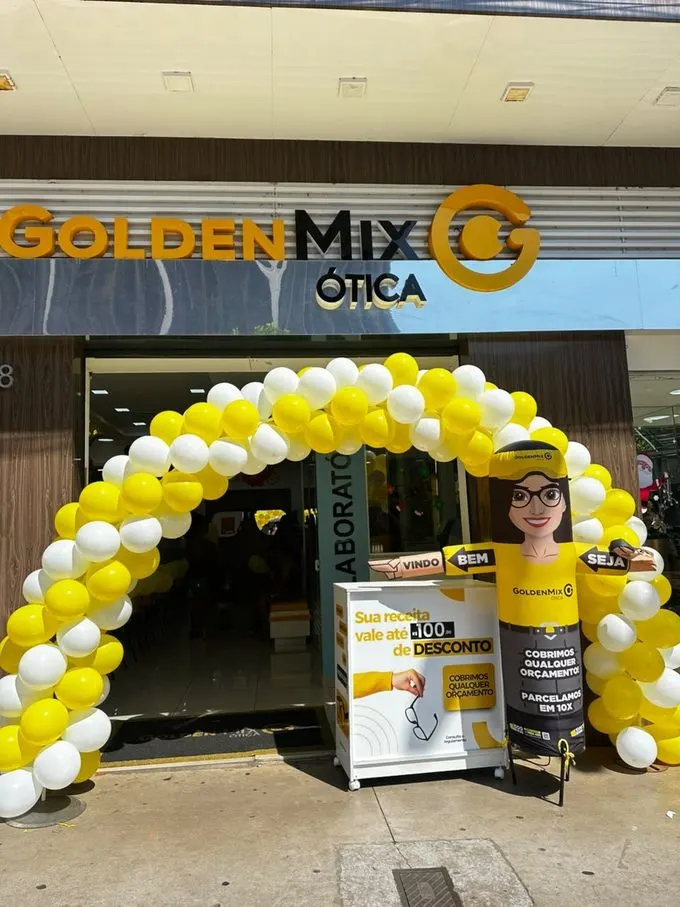 Fachada da loja Golden Mix Ótica em São José do Rio Preto